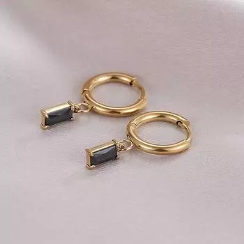 Новые серьги из титановой стали, французская пряжка в стиле ретро