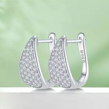 Новые серьги с муассанитом, простые легкие роскошные серьги с бриллиантами, новые оптовые серьги