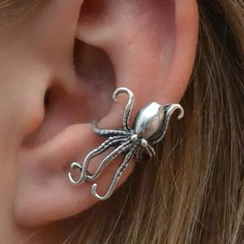 Новые серьги Серьги в стиле ретро Серьги из сплава Octopus Подарочные аксессуары для праздничных вечеринок Серьги Серьги серебряный