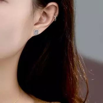Новые серьги в китайском стиле в китайском стиле Fu Brand Niche Design Sense