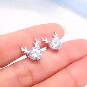 Новые серьги Yilu You из циркония Elk Eagle, женские серьги в виде рогов леса, рождественские