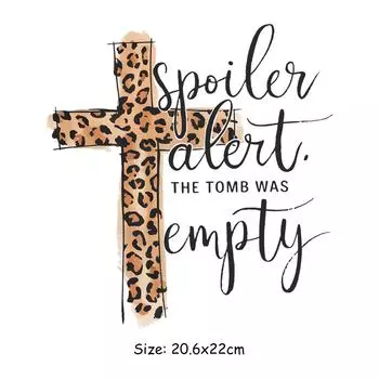 Новые термонаклейки на пасхальный крест Parches Ropa T-shirt Clothing Stickers Термоаппликация Diy Термонаклейка Patch