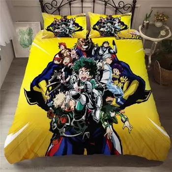 Новые товары 3d My Hero Academia Постельное белье Постельное белье для взрослых и детей Пододеяльник Наволочка Twin Full Queen King Size 135x200cm
