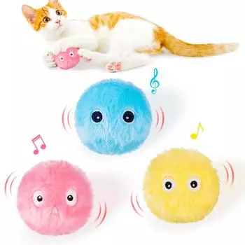 Новые умные игрушки для кошек интерактивный мяч кошачья мята обучающая игрушка для кошек мяч для игр с питомцами пищащие товары для питомцев игрушка для кошек котенок K EVA Material зелёный