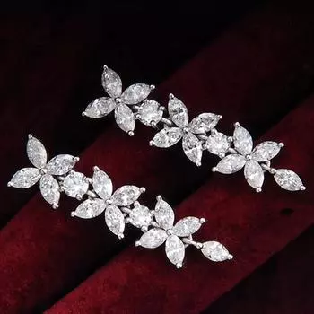 Новые женские серьги, простой стильный дизайн, свадебные серьги-капли, необычный подарок для девочек, эффектные ювелирные изделия