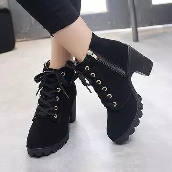 Новые женские туфли на шнуровке, ботильоны Zapatos Mujer, модные туфли на высоком каблуке, женские туфли-лодочки, туфли-лодочки с боковой молнией 43 36 красный