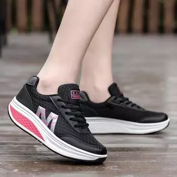 Новые женские высокие вулканизированные спортивные туфли высокого качества Shake Shoes модная женская спортивная обувь 38 чёрный
