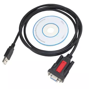 Новый 1,5 м USB-RS232 гнездовой последовательный адаптер 9-контактный принтер соединительный кабель-конвертер чёрный
