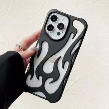 Новый 3D мягкий чехол с рисунком пламени для iPhone 16 15 14 13 12 11 Pro Max Plus модный тонкий ударопрочный защитный чехол For iPhone 15