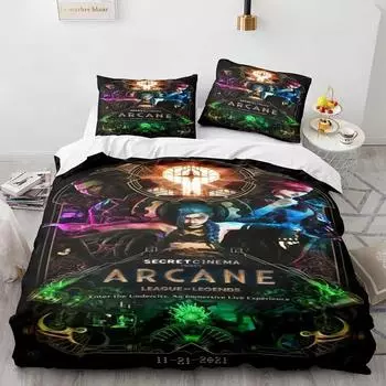 Новый 3D-принт игры League of Legends Jinx комплект постельного белья Single Twin Full Queen King Size комплект постельного белья для взрослых и детей спальня пододеяльники наборы EU Twin 135x200cm