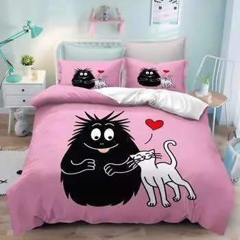 Новый 3D-принт с рисунком L-Les & B-Barbapapa Комплект постельного белья Double Twin King Пододеяльник Одеяло Наволочка Для Мальчиков Девочек Взрослых Спальня 70x133cm 2pcs