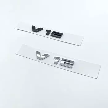 Новый 3D шрифт, цифры, буквы v12, эмблема для BMW M760i серии F01 F02 G11 G12, табличка на багажник автомобиля, наклейка с логотипом, черный хром