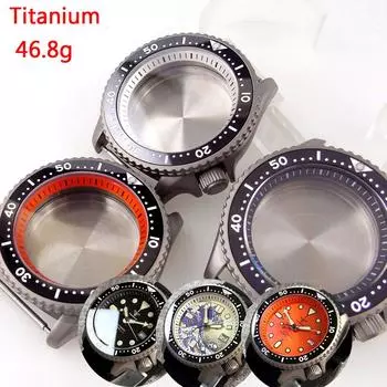 Новый 41 мм титановый корпус для часов SKX для NH34 NH35 NH36 NH37 NH70 NH72 3.8 Crown Orange Chapter Ring 120 click Безель Sapphire оранжевый