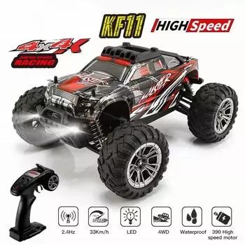Новый 4WD 1:16 2.4G внедорожный радиоуправляемый автомобиль 4WD 33 км/ч электрический высокоскоростной гоночный дрифт IPX6 водонепроницаемый игрушки с дистанционным управлением для детей Подарки 1 Battery красный
