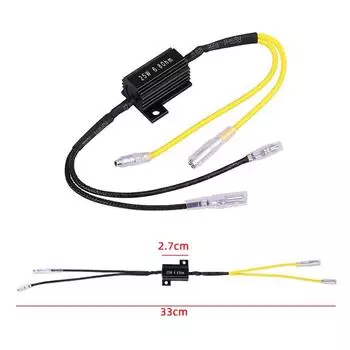 Новый 4x Кабель с резисторами LED Мини Поворотники Мотоцикл 6.8Ом 25Вт Резистор Резистор