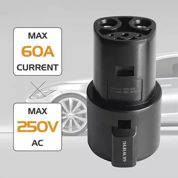 Новый адаптер для зарядки электромобиля Type1 J1772 для Teslas Model XY 3 S для разъема зарядного устройства EVSE для преобразования Teslas Socket Type1 to Tesla