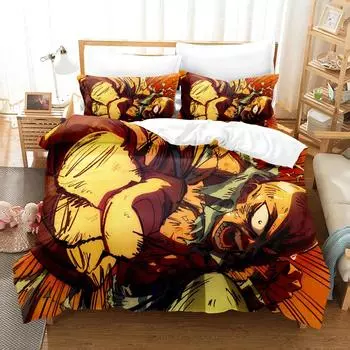 Новый аниме One Punch Man пододеяльник наборы наволочек комплект постельного белья для детей подарок для девочек близнец полный размер Queen King Size постельное белье EU Twin 135x200cm