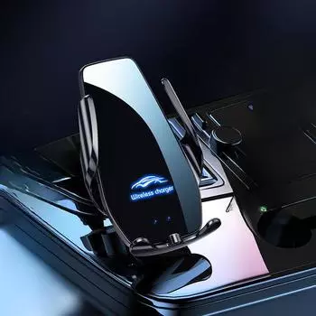 Новый автомобильный держатель для телефона с магнитной присоской, автомобильный держатель с беспроводной зарядкой, обычный автомобильный держатель для телефона с навигацией чёрный