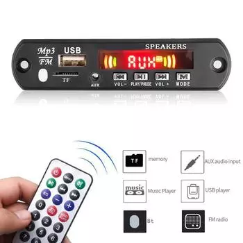 Новый Bluetooth 5.0 MP3-плеер Декодер Плата FM-радио TF USB 3,5 мм AUX-модуль Музыкальный приемник Автомобильный комплект Аудиоусилитель Плата 12v