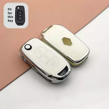 Новый чехол для ключей из ТПУ для Renault Kwid 2023 Kadjar Captur Megane Sandero Stepway Logan Clio 5 2022 Arkana 2020 2021 Key Case белый