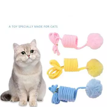 Новый цвет весна дразнящий кошачий мячик кошка самооблегчение укус кролики кролики присоски подвесные двери автоматическая кошачья палка