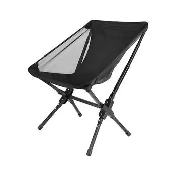 Новый дизайн сверхлегкий алюминиевый каркас портативный стул Moon Chair складной пляжный стул для путешествий стулья для кемпинга на открытом воздухе для рыбалки 65*58*80cm чёрный