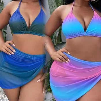 Новый европейский и американский купальник Plus Bikini Fat MM Plus Size Bikini 0XL