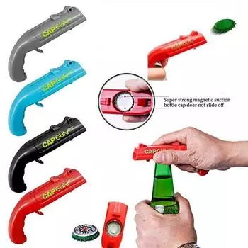Новый Flash Cap Gun Creative Flight Cap Launcher Бутылка Открывалка для пивных бутылок серый