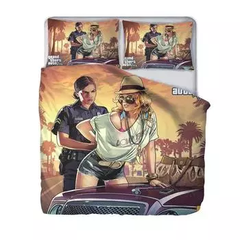 Новый Grand Theft Auto V Видеоигра GTA 5 3D Печатные комплекты постельного белья Пододеяльник Наволочка Au Eu Us Twin Full Queen King Size 135x200cm