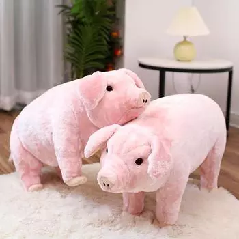 Новый Имитация свиньи Табурет Плюшевая Подушка Животные Мягкие Подушки Дети Взрослые Домашние Животные Подушка Диван Кресло Декор Друг Подарок 33x80cm розовый