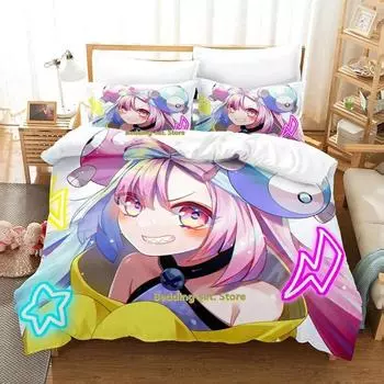 Новый комплект постельного белья Kawaii Iono Single Twin Full Queen King Size Bed Set Adult Kid Bedroom Duvetcover Sets Anime Parure de lit Bed 70x133cm 2pcs