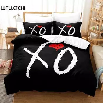 Новый комплект постельного белья XO The Weeknd Single Twin Full Queen King Size, комплект постельного белья Aldult Kid Bedroom Duvetcover Sets 3D Print Bed Sheet Set EU Single 135x200cm