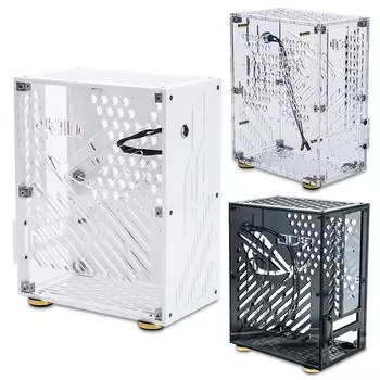 Новый корпус для мини-ПК, акриловая рама 4,3 л, гибкий корпус 1U, кронштейн для корпуса HTPC, сделай сам, корпус для компьютера, внешний корпус для ПК белый