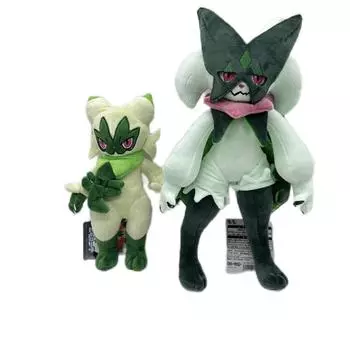 Новый лист кошка эволюция кукла покемон плюшевые игрушки Sprigito Floragato Evolution Meowscarada плюшевая кукла детская игрушка праздничный подарок