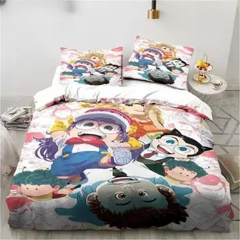 Новый милый мультяшный DR S-Slump Arale аниме комплект постельного белья простыня King Twin Double детский комплект постельного белья из микрофибры или полиэстера пододеяльник 135X200cm-2pcs