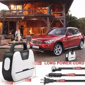 Новый многофункциональный воздушный компрессор 150 PSI портативный электрический насос для накачивания шин для автомобиля, велосипеда, мотоцикла мини аккумулятор цифровой дисплей светодиодный воздушный насос Car-mounted