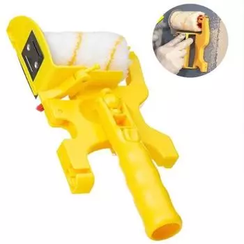 Новый набор кистей для покраски Clean-Cut Paint Edger Roller Brush Multifunctional Roller Brush Set для покраски стен и потолков дома жёлтый