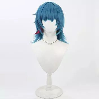Новый парик для косплея Jinx Arcane Season 2 Ball Dance Party Short Blue Heat Resistant Synthetic Hair Anime LOL Role Play Wigs + WigCap One Size
