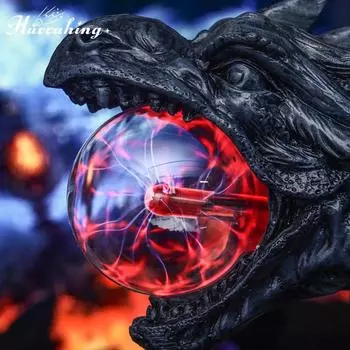 Новый плазменный шар Dragon s Crystal, 3-дюймовый сенсорный стеклянный шар - украшение для научного просвещения