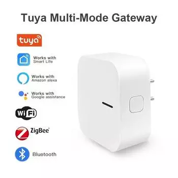 Новый подключаемый модуль Tuya Multi Mode ZigBee Bluetooth Gateway Hub Умная бытовая техника Пульт дистанционного управления Мост Alexa Google Home Voice