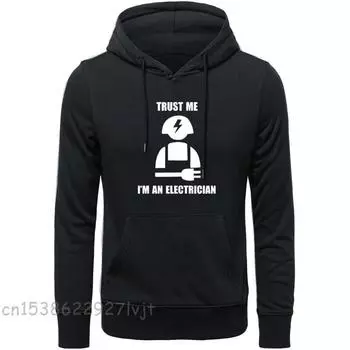 Новый поверьте мне, я электрик, электрический подарок, унисекс, забавная толстовка в стиле Харадзюку, уличная одежда Camisa, толстовки с капюшоном Camisetas, толстовки унисекс с капюшоном L