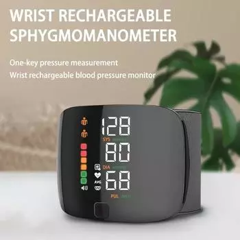 Новый Smart Touch LED монитор артериального давления на запястье домашний сфигмоманометр медицинский английский голос цифровой тензиометр тонометр для здоровья English