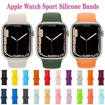 Новый спортивный ремешок для Apple Watch Band 44 мм 45 мм 41 мм ремешок для часов браслет IWatch 40 мм 38 мм 42 мм Correa Apple Watch Serie7 6 5