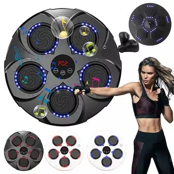 Новый светодиодный музыкальный боксерский автомат Bluetooth Smart Electronic Music Training Targets настенный мешок с песком с перчатками для детей и взрослых Glove Only