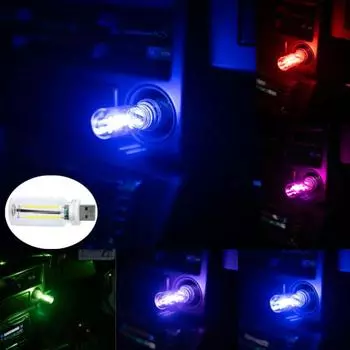 Новый светодиодный USB-ночник DC5V с девятью цветами, USB-интерфейсом, длительным нажатием, регулировкой яркости, может подключаться к автомобильному USB-портативному внешнему аккумулятору красный