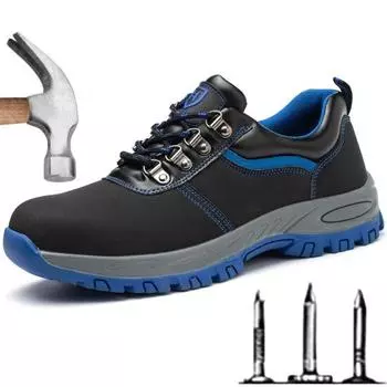 Новый тип защитной обуви для труда из стали Baotou Cattle Anti Leather Anti Hit Anti Puncture Gas Site High Top Work Shoes Men 44