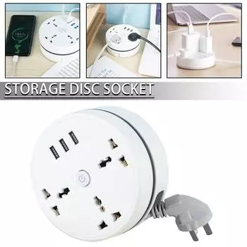 Новый универсальный удлинитель с 3 розетками и 3 USB-удлинителями для нескольких удлинителей