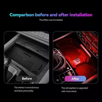 Новый USB Ambient Light Mini Car Atmosphere Lamps Plug Play Universal Color Auto Interior Light LED Decorative Ambience Lamp красный