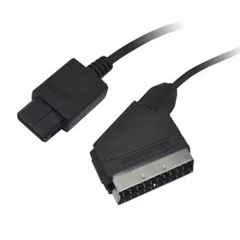 Новый высококачественный черный RGB Scart кабель 1,8 м для Nintendo 64 GameCube SNES NGC N64