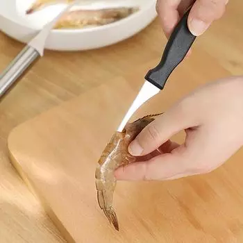 Нож для лески для креветок Нож для устриц Кухонные гаджеты Профессиональный пилинг для креветок Линия для выбора креветок Леска для креветок Простой съемный нож Открытый задний нож для креветок Plastic handle 16.5cm